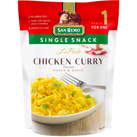 San Remo La Pasta Chicken Curry Single Snack 80g