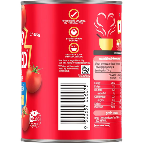 Heinz Big Red Salt Reduced Condensed Tomato Soup 420g