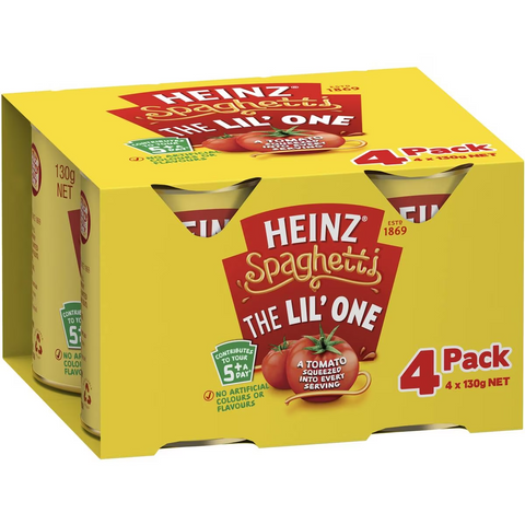 Heinz Spaghetti The Lil' One Multipack 130g X4 Pack