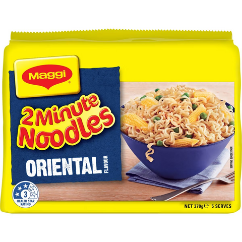 Maggi 2 Minute Oriental Flavour Instant Noodles 5 Pack