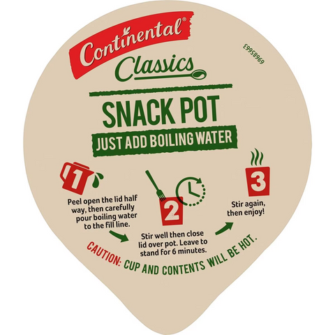 Continental Snack Pot Cheese & Bacon Pasta Serves 1 70g