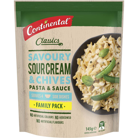 Continental Classics Sour Cream & Chives Pasta & Sauce Family Pack 145g