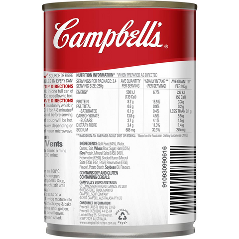 Campbell's Condensed Soup Split Pea & Ham 420g