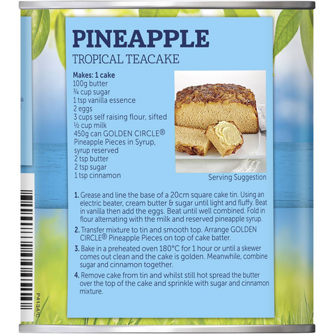 Golden Circle Australian Canned Fruit Tinned Pineapple Pieces In Syrup 450g