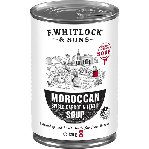 F. Whitlock & Sons Moroccan Spiced Carrot & Lentil Soup 420g