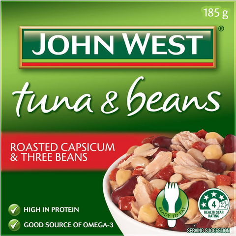 John West Tuna With Roast Capsicum & 3 Beans 185g