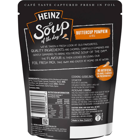 Heinz Soup Of The Day Buttercup Pumpkin & Veg Soup Pouch 430g