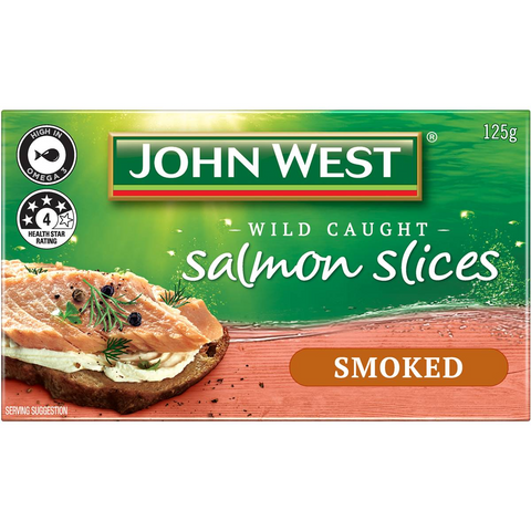 John West Wild Caught Salmon Slices Naturally Smoked 125g