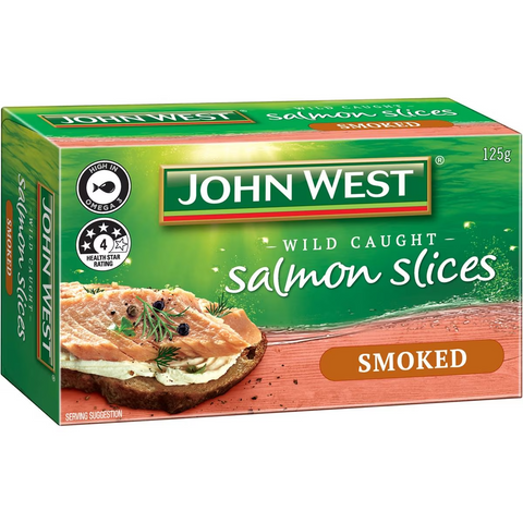 John West Wild Caught Salmon Slices Naturally Smoked 125g