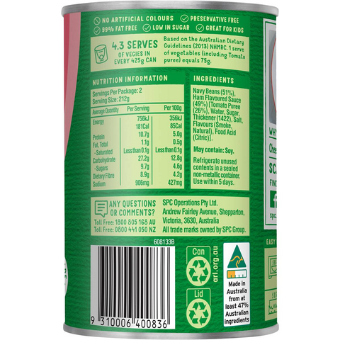 Spc Baked Beans Ham Flavour 425g