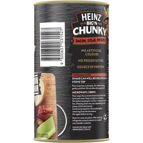 Heinz Big N Chunky Bacon, Steak, Potato Soup 535g