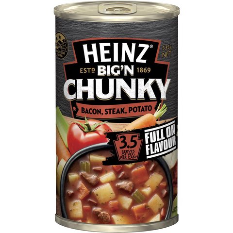 Heinz Big N Chunky Bacon, Steak, Potato Soup 535g