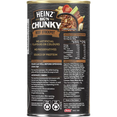 Heinz Big N Chunky Beef Stockpot Soup 535g