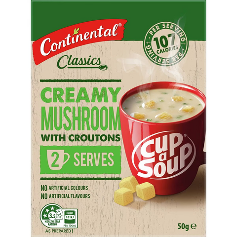 Continental Classics Cup A Soup Creamy Mushroom With Croutons 50g