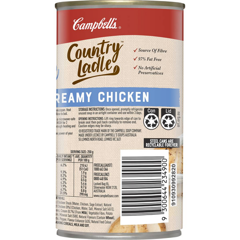 Campbell's Country Ladle Soup Creamy Chicken 500g