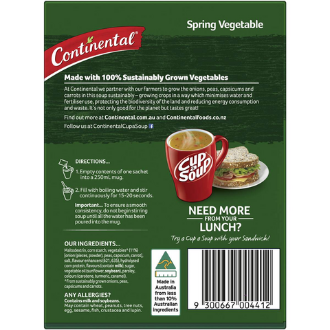 Continental Cup A Soup Classic Spring Vegetable 4 Pack