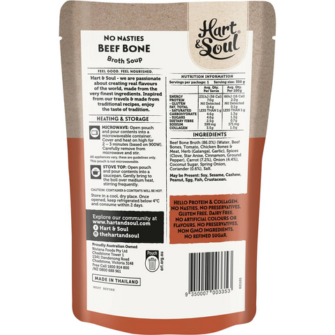 Hart & Soul Beef Bone Broth Soup 350g