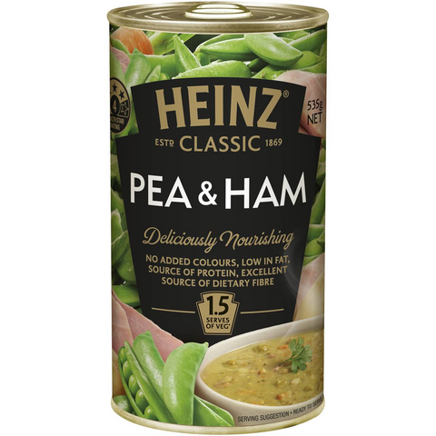 Heinz Classic Pea & Ham Soup Canned Soup Ready Meals 535g