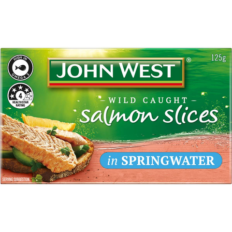 John West Salmon Slices In Springwater 125g