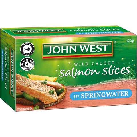 John West Salmon Slices In Springwater 125g