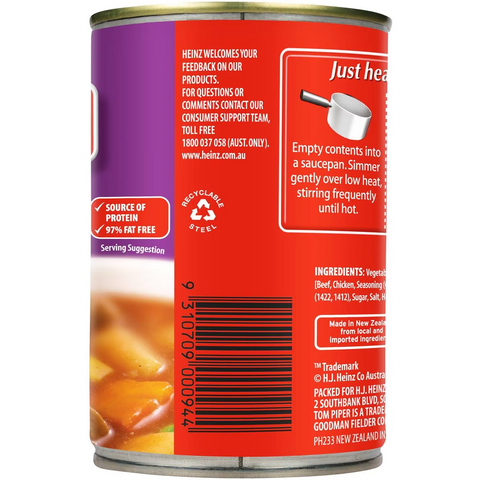 Tom Piper Sausages And Vegetables Canned Meal 400g