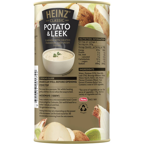 Heinz Classic Potato & Leek Soup Canned Vegetable Soup 535g