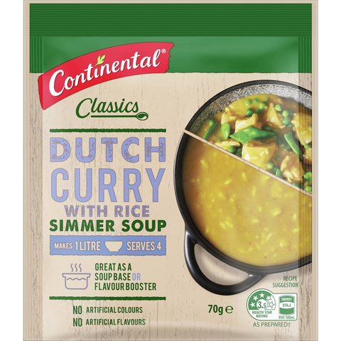 Continental Simmer Soup Dutch Curry & Rice 70g