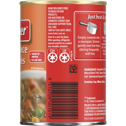 Tom Piper Savoury Mince & Vegetables Canned Meal 400g