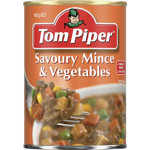 Tom Piper Savoury Mince & Vegetables Canned Meal 400g