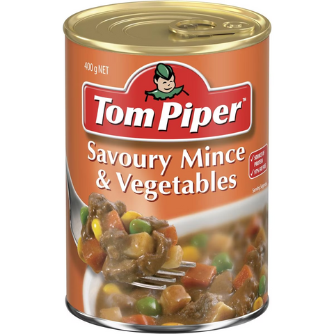 Tom Piper Savoury Mince & Vegetables Canned Meal 400g