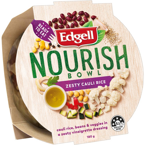 Edgell Nourish Bowl Zesty Cauli Rice Salad With Beans And Veggies 180g