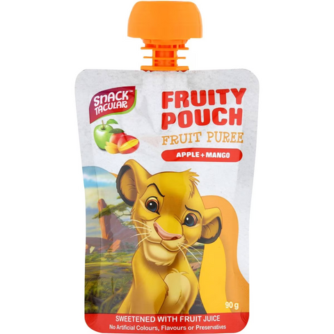 Snacktacular Fruit Pouch Apple & Mango Puree 90g X 5 Pack