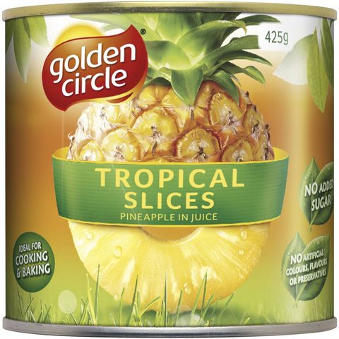 Golden Circle Tropical Pineapple Slices Tinned Canned Fruit In Juice 425g