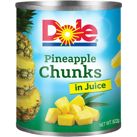 Dole Pineapple Chunks In Juice 822g