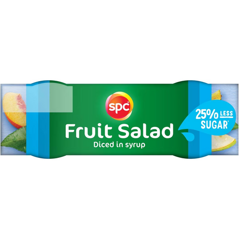 Spc Less Sugar Diced Fruit Salad In Juice Fruit Cups 4 X 120g