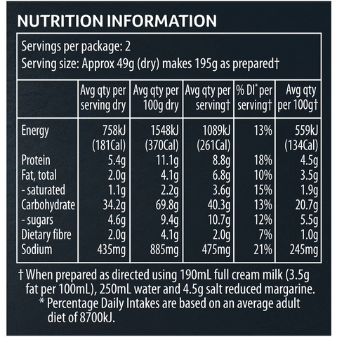 Continental Pasta Sensations Creamy Tomato Parmesan & Basil Serves 2 98g