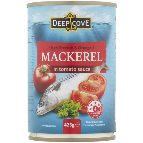 Deep Cove Mackerel In Tomato Sauce 425g