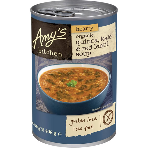 Amy's Kitchen Hearty Organic Quinoa, Kale & Red Lentil Soup 408g