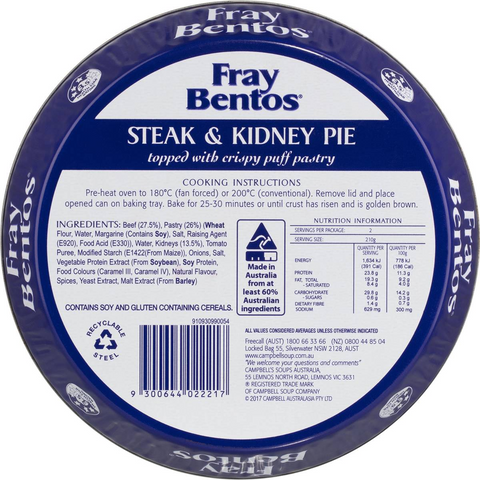 Fray Bentos Steak & Kidney Pie 425g