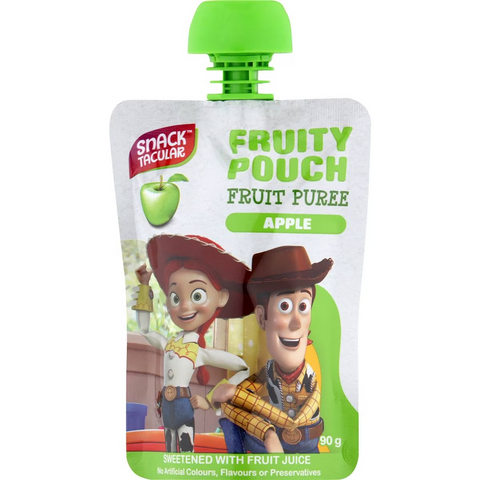 Snacktacular Fruity Pouch Puree Apple 90g X 5 Pack