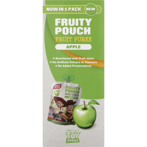 Snacktacular Fruity Pouch Puree Apple 90g X 5 Pack