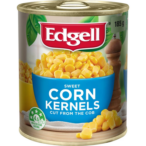 Edgell Sweet Corn Kernels Cut From The Cob 185g