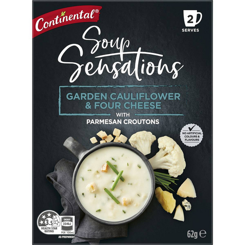 Continental Soup Sensations Garden Cauliflower & Four Cheese 31g X 2 Pack