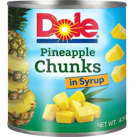 Dole Premium Tropical Pineapple Chunks In Syrup 439g