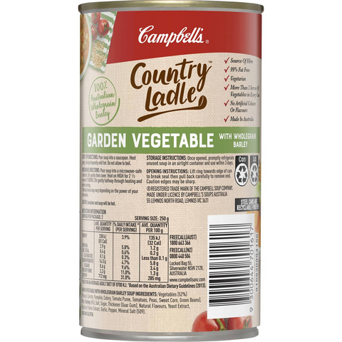 Campbell's Country Ladle Soup Garden Vegetable & Wholegrain Barley 500g