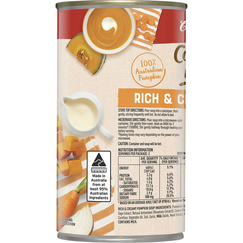 Campbell's Country Ladle Soup Rich & Creamy Pumpkin 500g