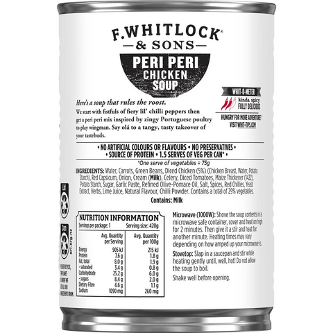 F. Whitlock & Sons Peri Peri Chicken Soup 420g