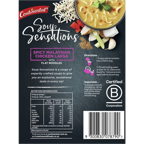 Continental Sensations Spicy Malaysian Chicken Laksa With Noodles 62g