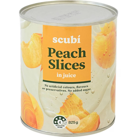 Scubi Peach Slices 825g