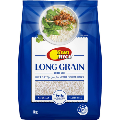 Sunrice White Rice Premium Long Grain 1kg